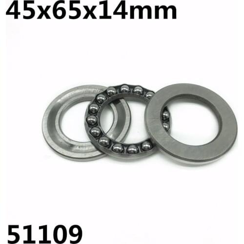 2Pcs 51109 45x65x14mm Axial Thrust Ball Bearings 8109 High quality