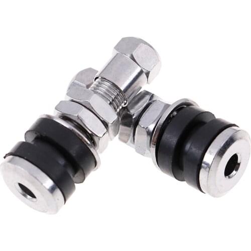2Pcs/Pair Alloy Rubber Silver Universal Tubeless Tyre Bicycle Auto Parts Tire Valve Accessories