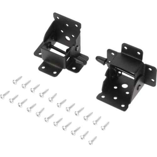 2 Pcs Iron Locking Folding Table Chair Hinge Table Leg Brackets Cupboard Door Cabinet Foldable Hinge & Screws Furniture Hardware
