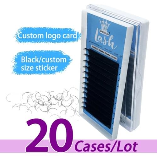 20case/lot MASSCAKU best 12 lines eyelash extension lovely silk mink individual korea very beautiful eyelash extensions