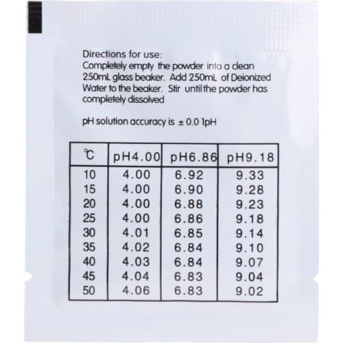 20 Pcs PH Buffer Solution Powder PH For Test Meter Measure Calibration 4.01 6.86
