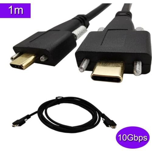 Binaural with fixing screws 3.1type-c male computer hard drive cable mobile phone notebook pd fast charging cable 5A cable 4K