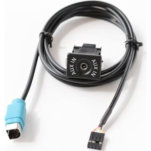 Biurlink Car Stereo Extend AUX Set KCE-237B Aux Cable Adapter 13Pin Port for Alpine CDE101E 102E CD