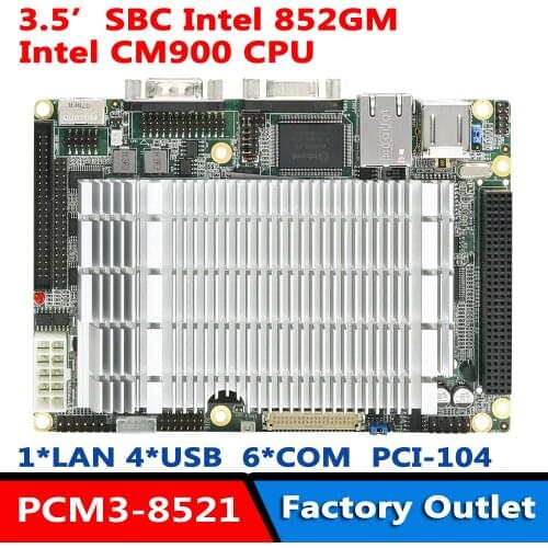 On-Board Intel CM900 Processor With VGA LVDS IDE CF Embedded Fanless 3.5' SBC PCI-104