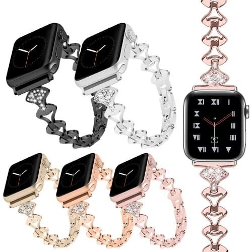 Diamond Bracelet apple watch band Series 5 4 3 Stainless Steel Strap 38mm/40mm/42mm/44mm Strap For Apple Watch Womens strap