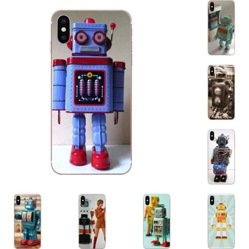 TPU Cover Bag Vintage Robot For Samsung Galaxy A51 A71 A81 A91 A50 A50S A40 A40S A30 A30S A20S A20E A20 A10S A10