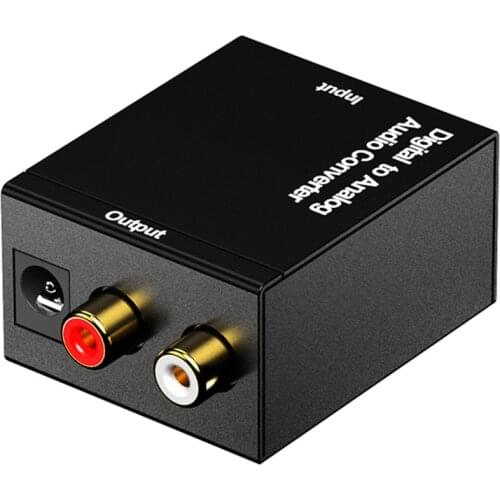 Digital to Analog Audio Converter Digital Optical Coaxial Toslink to Analog RCA L/R Audio Converter Adapter Amplifier