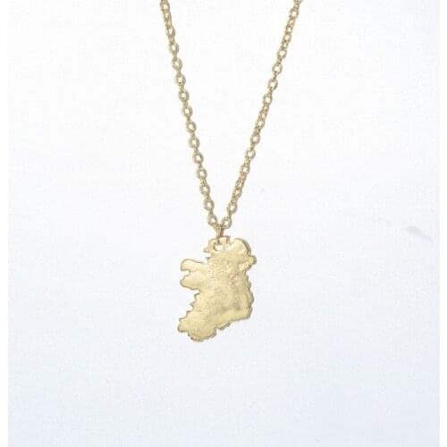 European and American foreign trade popular Irish national map necklace pendant female necklace
