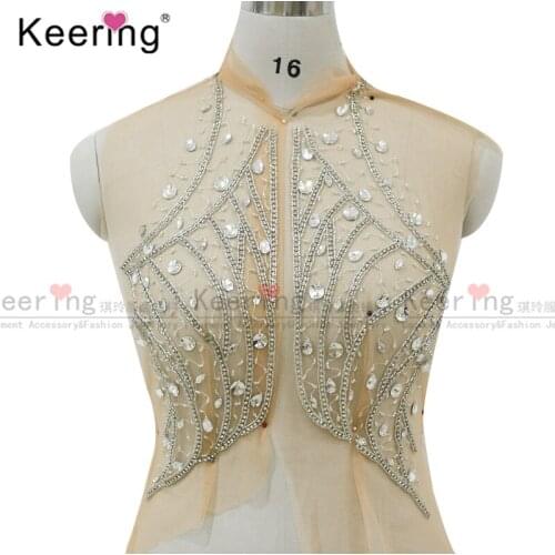 Keering Blingbling crytal rhinestone bodice for wedding patch WDP-115