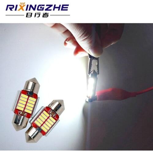 4pcs C5W LED 31mm 36mm 39mm 41mm 4014 CANBUS Error Free Interior reading Light Clearance Bulbs Auto plate Lamp white Ice blue