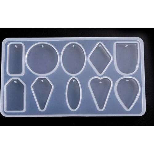 Hot Sale Epoxy Resin Molds With Hole Jewelry Tools kit For Jewelry Making Supplies Diy Pendant Necklace Accessories