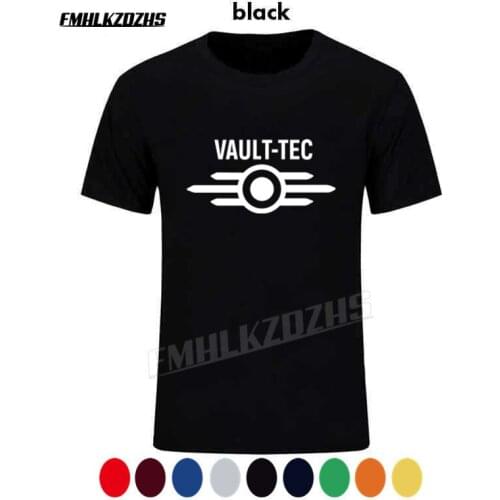 Vault Tec logo Gaming Video Game Fallout 2 3 4 Tees Tops T-Shirts Men classic Casual Apparel Fashion T Shirts Vault-Tec Fashion