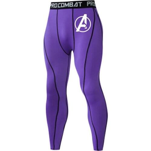 Mens Sports Pants Running Leggings Elastic Trousers Compression Gym Fitness Tights Exercise Training Breathable Quick Dry Tight