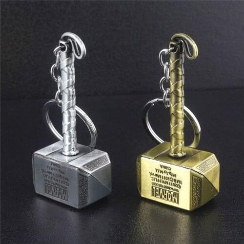 2021 New Thor Hammer Metal Keychain Men Women Car Keyring Movie Fans Accessories Hot