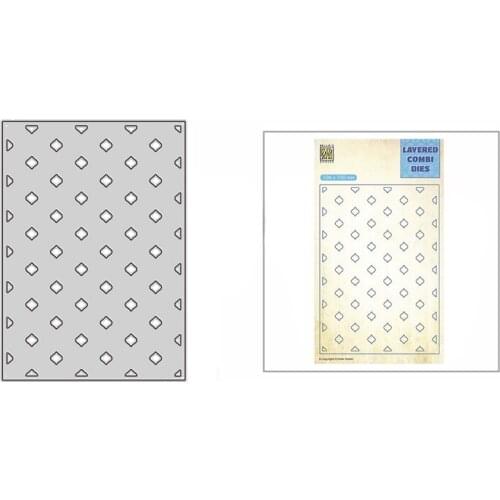 2021 New Layered Cone Background Plate Metal Cutting Dies for DIY Scrapbooking and Card Making Paper Craft Embossing No Stamps