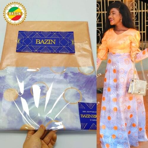 2021 New Design Bazin Riche Designed By Switzerland For Women Dresses Team Bazin Riche Jacquard Style Basin Riche Broder