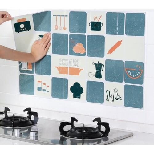 Self-adhesive Anti-stain Kitchen High Temperature Resistant Ceramic Tile Wall Sticker Waterproof Sticker Cigarette Sticker