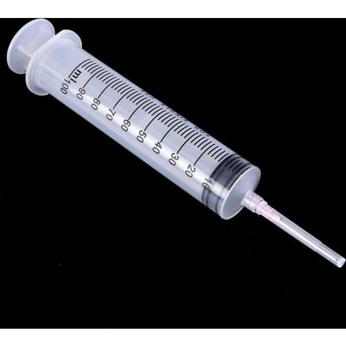 1pc 100ML Syringe Disposable Clear Plastic 100ml Measuring Syringe Nutrient Sterile Health Care