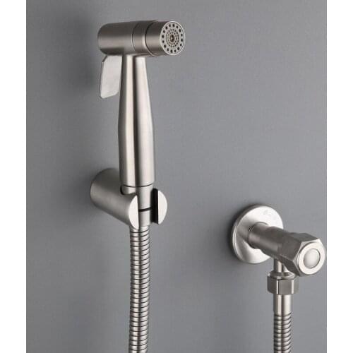 Bidet Faucets 304 stainless steel Single Cold Bathroom Toilet Shower Blow-fed Spray Gun Nozzle Bidet Faucet Bathroom Hardware