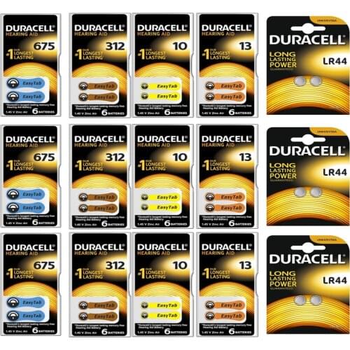 Expiry date 2023 - 2024 Duracell Hearing Aid Battery 60 pcs No 13 10 312 675 LR44 Total 10x6 = 60 pcs