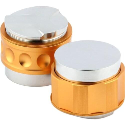 51/53/58/58.5mm Coffee Tamper Stainless Steel Double Headed Base Espresso Elasticity Adjustable Coffee Powder Hammer Coffeeware