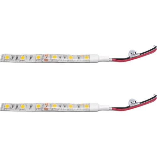 2Pcs 10cm Waterproof 5050 Led Strip Lights Dc 12V Caravan Boat Car,White & Red