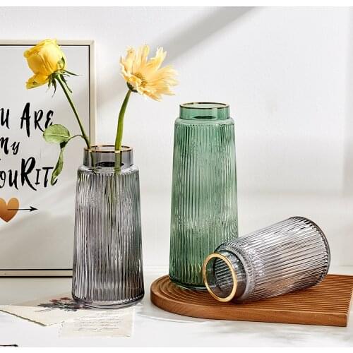 Tall Vase Glass Vases for Flower Arrangements Transparent Flower Vase for Decor Modern Glass Vase Table Decoration Living Room