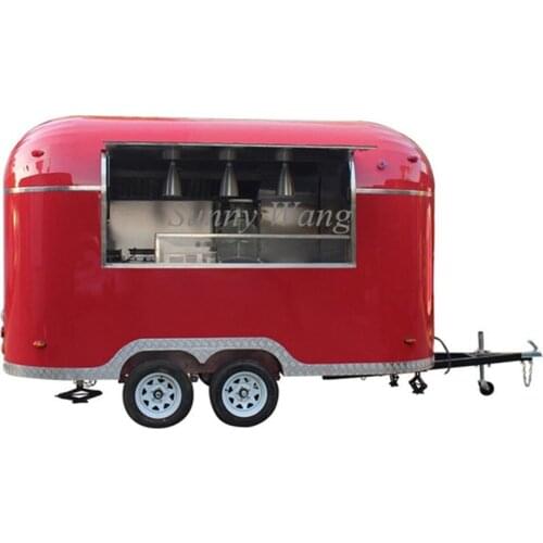 Wiredrawing stainless steel Airstream food truck, catering Airstream EU standard food trailer