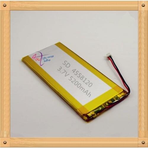 XHR-2P 2.54 3.7V 5200mAh 4558120 polymer lithium battery Rechargeable batteries