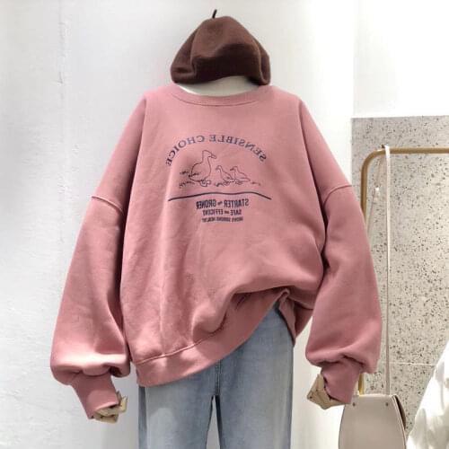 Korean version of the 2021 spring and autumn new round-necked head loose-fitting jacket womens tide