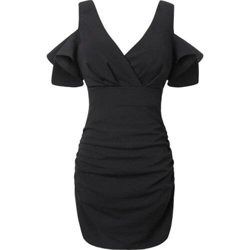 Womens nightclub bar deep v low-cut low-waist fashion bag hip skirt night show chest overalls sexy dress