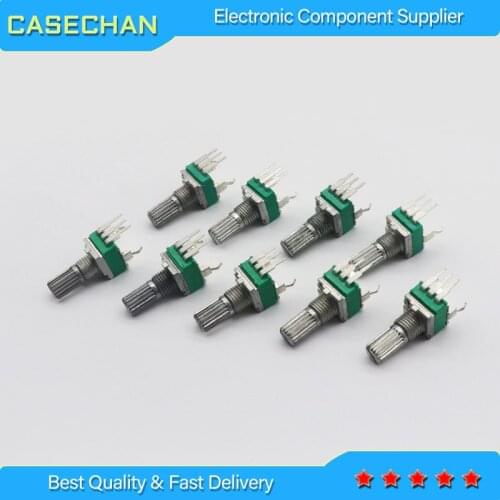 1pcs Sealed RK097N single vertical potentiometer B1K B20K B50K B100K-B1M handle 15MM flowers