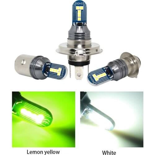 1PCS New highlight car motorcycle headlight 3030 10light H4 HS1 H6 BA20D headlight low beam high power lemon light