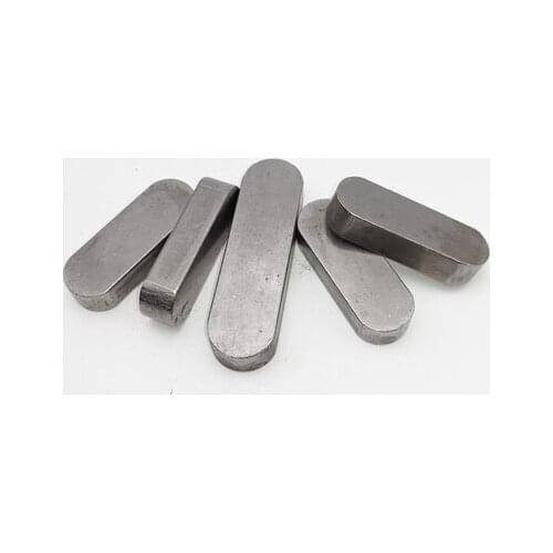10pcs M5 Flat key pin Square steel Semicircular flats Type A keys pins 6mm-100mm Length thickness 5mm
