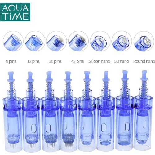 50Pcs Microneedling Cartridges Bayonet Ultima Derma Pen A1 9 12 36 Pin Nano Adjustable Disposable Tips Needles For MTS