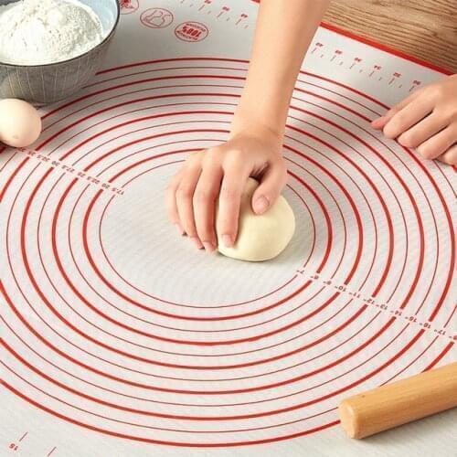 50PCS Per Lot Food Grade 60*40CM Non Stick Silicone Baking Mat Sheet Kneading Rolling Dough Pad Mat Baking Bakeware Liners Pads
