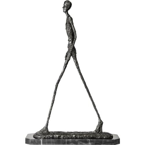 Abstract Sculpture Walking Man Statue Famous Giacometti Art Bronze Replica Statuette Large Skeleton Figurine Living Room Decor