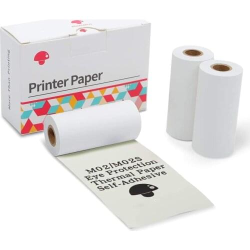 Eyes Protection Beige Thermal Paper for M02 Pocker Printer, 50mm x 3m, Diameter 30mm, 3 Rolls