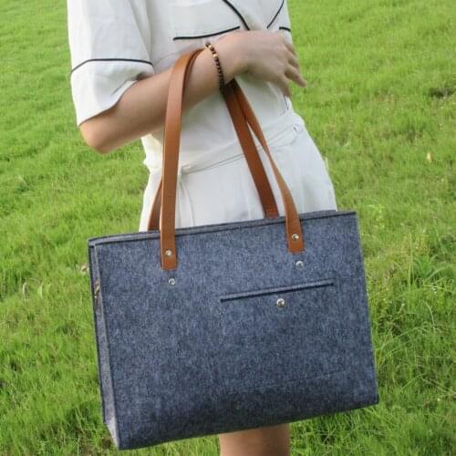 Sight Focus Brand Grey Felt Designer Lady Shoulder Bags Tote Simple Women Messenger Bags HandBag Tote Casual Purse Female Bags