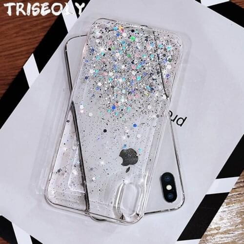 For Huawei P Smart Pro Plus Z P Smart 2020 Transparent Shining Sequin Case For Huawei Y9S Y7 Y9 Prime 2019 Y5 2018 Phone Cover