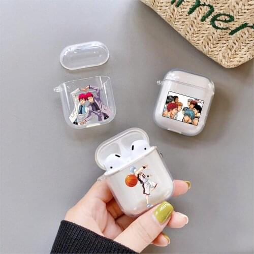 Kuroko No Basket Anime Soft transparent Cover For Apple airpods 1 2 Case Wireless Earphone Accessories For Airpod Pro Cases