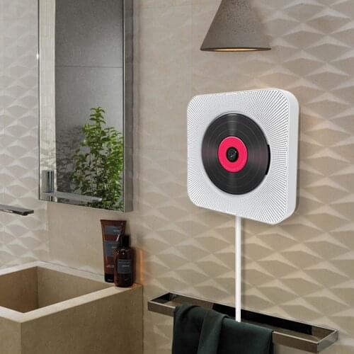 Home Audio Boombox with Remote Control FM Radio Built-in HiFi Speakers USB MP3 Bluetooth Wall Mount CD Player Prenatal Audio