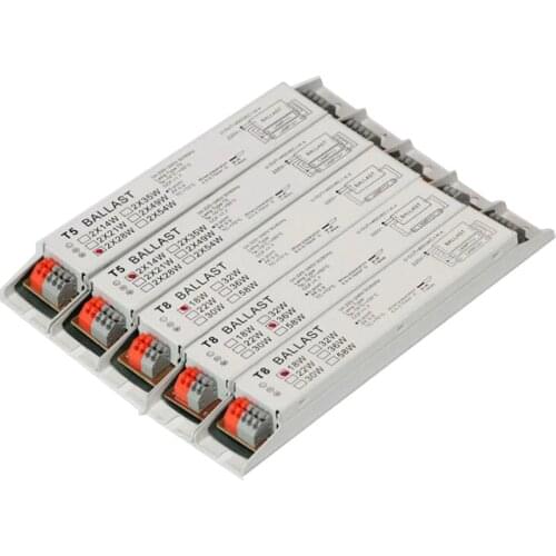 220-240V AC 2x18W 2x36W 2x58W Wide Voltage T8 Electronic Ballast Fluorescent Lamp Ballasts