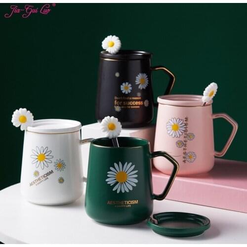 JIA-GUI LUO Ceramic 400ML Mug Coffee Mugs Ceramic Mug Coffee Cup Teacups Milk Cup Water Cup Flower tea cup G038