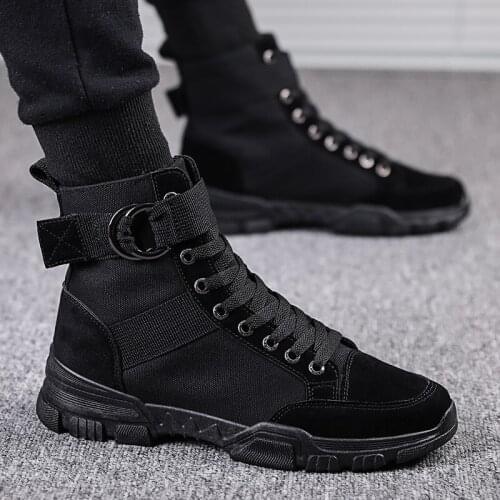 Men Casual Shoes Sneakers Fashion Summer High Top Shoes Canvas Shoes Footwear Breathable Black Men Shoes Flats Zapatos Hombre