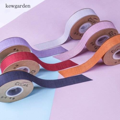 Kewgarden Cotton Ribbons 1.5" 1" 25mm 38mm DIY Bow Accessories Satin Ribbon Handmade Tape Clothing Shoes Accessories 10 Yards