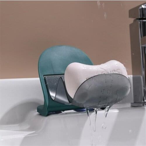 Creative Kitchen Soap Dish Simplicity Suction Cup Soap Box Drain Soap Box Bath Soap Holder For Bathroom Shower Tool Soap Holder