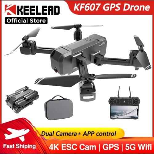KF607 Drone 4K/1080P Camera Drone GPS 5G WIFI with 4K ESC Dual Camera Drones Professional 50X Zoom RC Quadrocopter VS SG907 Dron