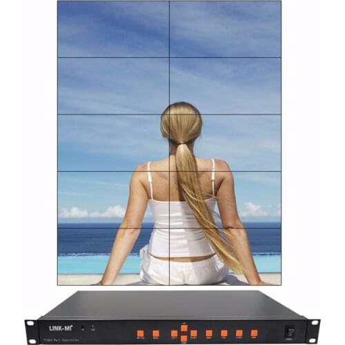LINK-MI 2x5 5x2 Video Wall Controller USB/HDMI/VGA/AV TV processor 10 TV shows a screen splicing For LED/LCD Display