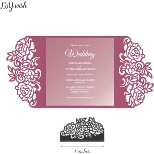 Flower Edge Die Cuts for Wedding invitation Metal Cutting Dies Scrapbooking New 2019 Handmaking Cards Making Party Decoration